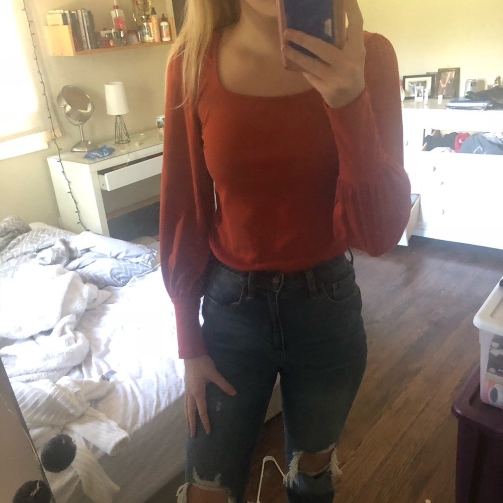 Orange long sleeve sweater